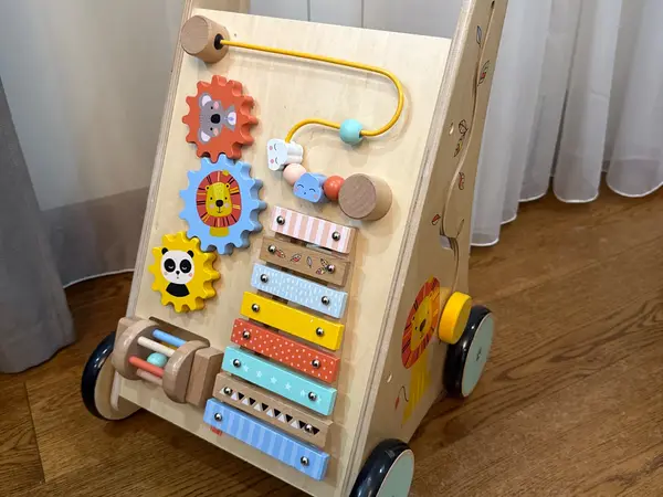 Wooden baby walker